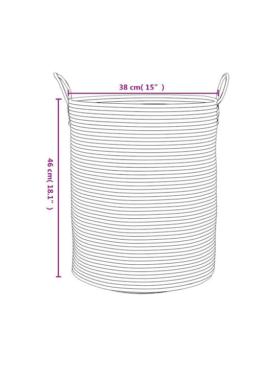 vidaXL Storage Basket Fabric Beige 38x38x46cm 1pcs
