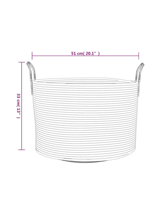 vidaXL Storage Basket Fabric Gray 51x51x33cm 1pcs