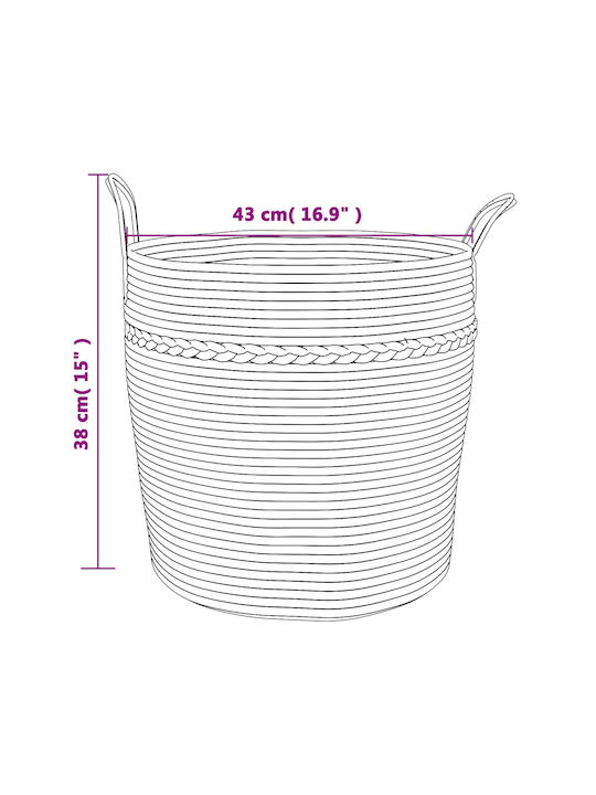 vidaXL Καλάθι Αποθήκευσης Υφασμάτινο Μπεζ 43x43x38cm