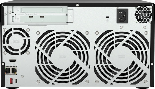 QNap NAS Tower με 8 θέσεις για HDD/M.2/SSD και 2 θύρες Ethernet (TVS-H874T-I7-32G)