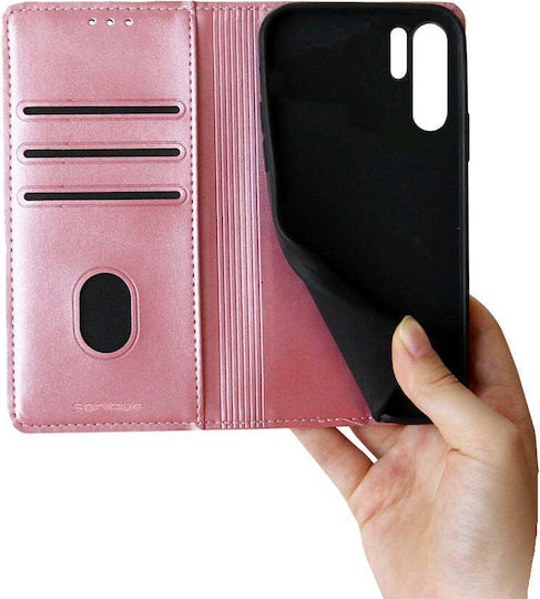 Sonique Vintage Magnet Wallet Δερματίνης / Πλαστικό / Σιλικόνης Ροζ Χρυσό (Huawei P30 Pro)