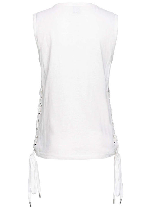 Pinko Women's Summer Blouse Cotton Sleeveless White