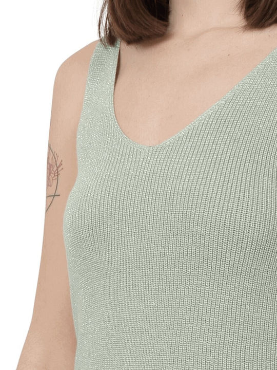 Women's Summer Top with Spaghetti Straps Green