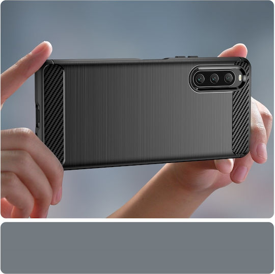 Back Cover Plastic / Silicon Negru (Xperia 10 V)