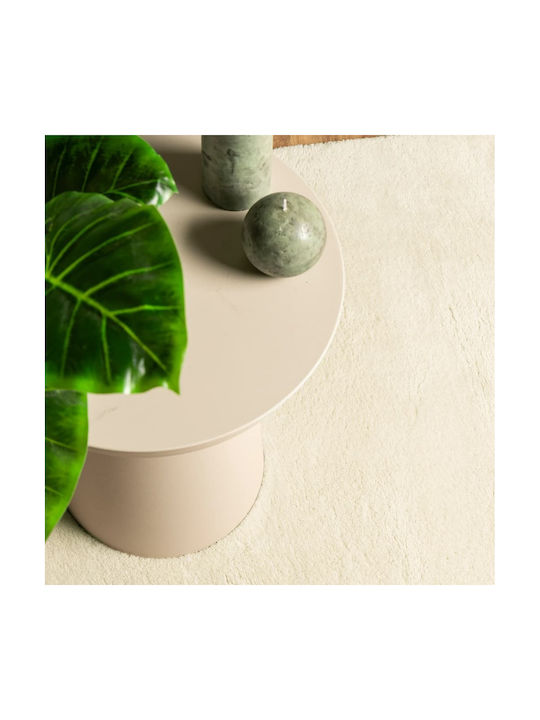 vidaXL Huarte Rutschfest Teppich Rechteckig Synthetisch,Polyester/Cotton/Leather Cream