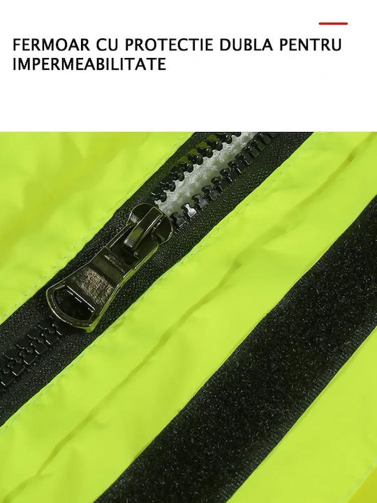 Motowolf Set impermeabil pentru pantaloni și jachetă de motocicletă pentru bărbați Green/Black