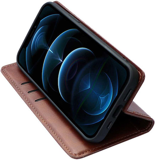 Sonique Brieftasche Synthetisches Leder / Kunststoff / Silikon Braun (Xiaomi Redmi Note 12 Pro 5G / Poco X5 Pro 5G)