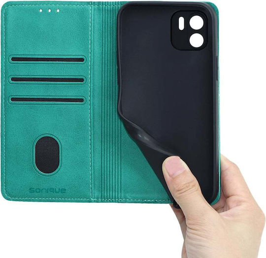 Sonique Vintage Magnet Wallet Synthetic Leather / Plastic / Silicone Turquoise (Redmi A1 / A2)