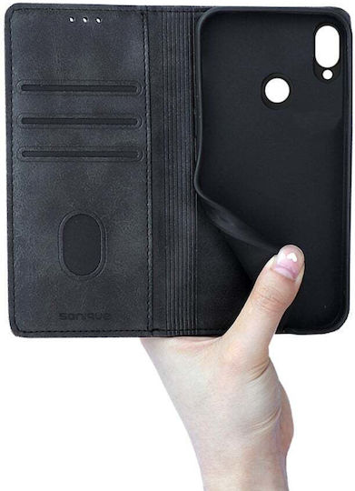 Sonique Wallet Δερματίνης / Πλαστικό / Σιλικόνης Μαύρο (Xiaomi Redmi Note 7/7 Pro - Sonique)