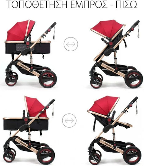 Fiko Wisesonle Adjustable 2 in 1 Baby Stroller Suitable for Newborn Light Blue 12kg