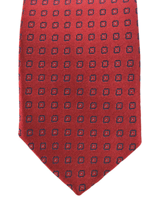 Messaggero Men's Tie Silk Printed in Red Color