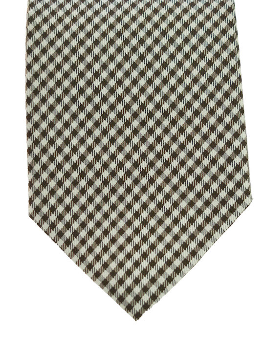 Pierre Cardin Ανδρική Γραβάτα Μεταξωτή με Σχέδια σε Λευκό Χρώμα