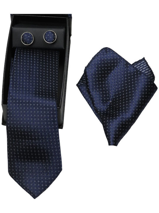 Privato Men's Tie Set in Blue Color