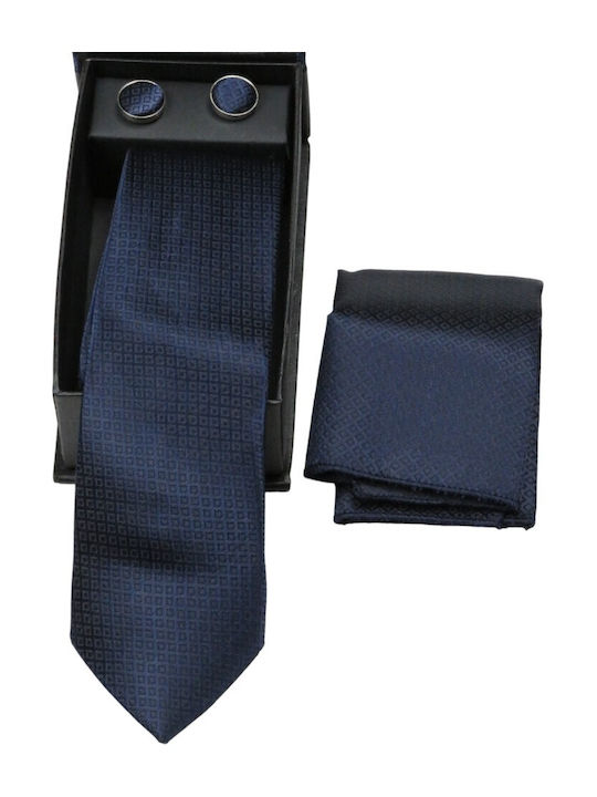 Privato Men's Tie Set in Blue Color