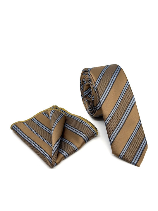 Legend Accessories Männer Krawatten Seide Mit Muster in Braun Farbe