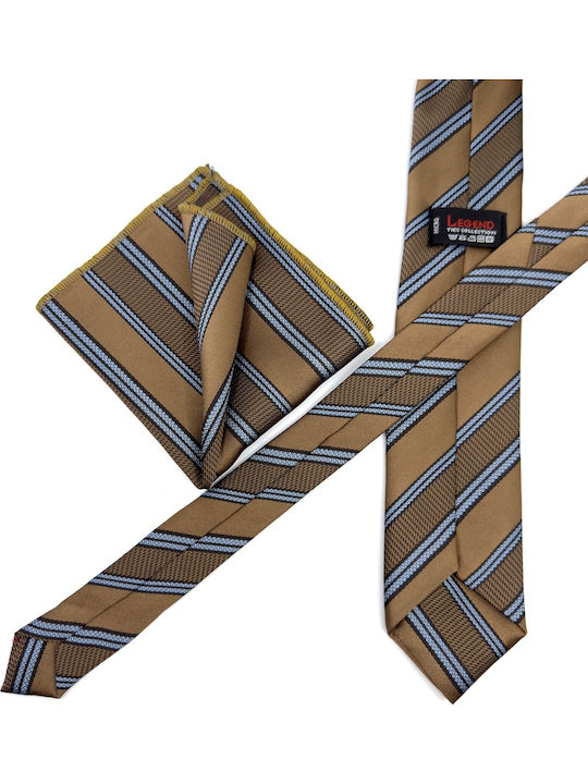 Legend Accessories Männer Krawatten Seide Mit Muster in Braun Farbe