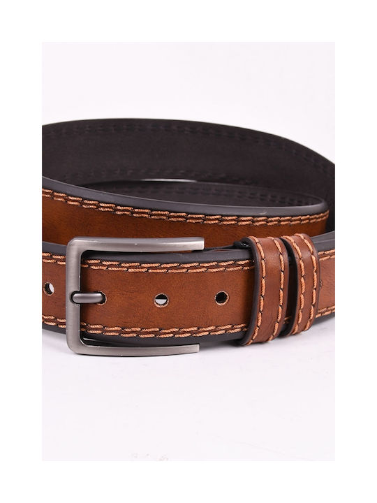 Mcan Men's Artificial Leather Belt Tabac Brown