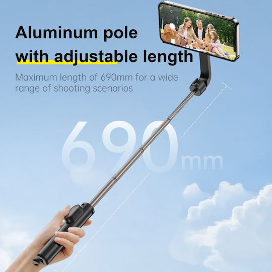 Telesin Selfie Stick with Remote Control Black