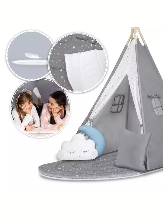 Nukido Kids Indian Teepee Play Tent Teepee for 3+ years Gray