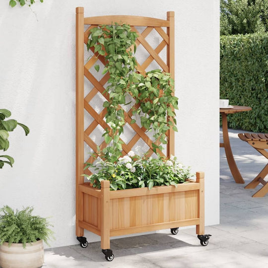 vidaXL Ζαρντινιέρα Ξύλινη Μπεζ 55x29.5x30εκ.