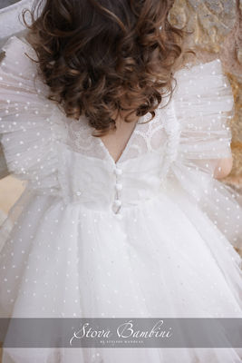 Stova Bambini White Tulle Baptism Dress