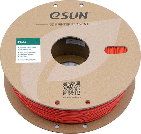 Esun PLA+ 3D Printer Filament 1.75mm Red 1kg