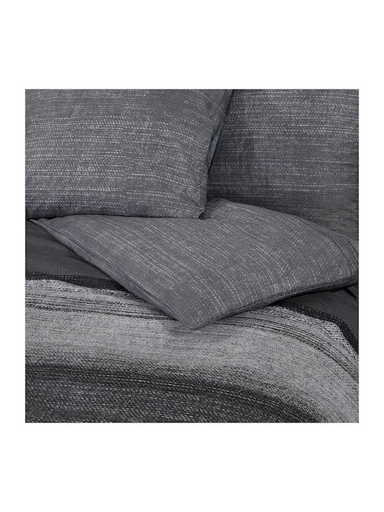 vidaXL Комплект Плик за Завивка Памучен Кинг Сайз с 2 Калъфки 260x220 Dark Grey