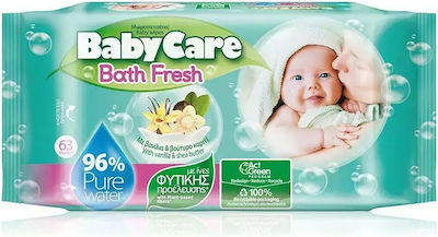 BabyCare Bath Fresh Baby Wipes without Alcohol & Parabens 16x63pcs