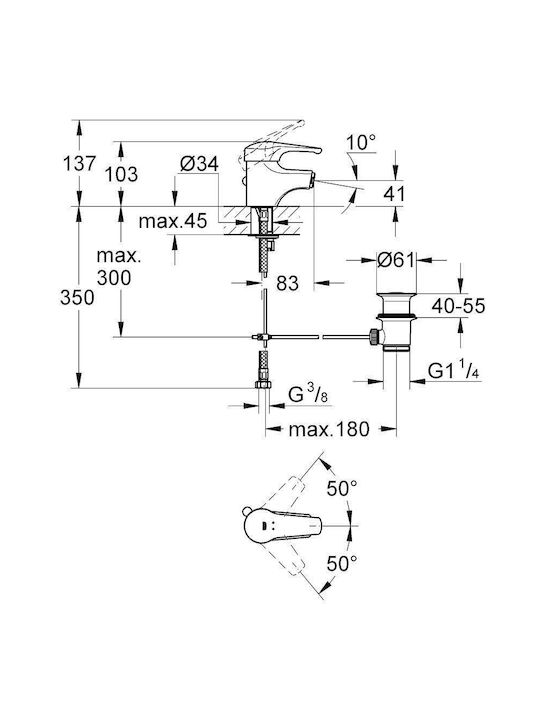 Grohe Eurosmart Bidet Baterie