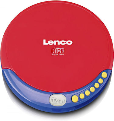 Lenco Portable Radio-CD Player CD-021KIDS Equipped with CD Red