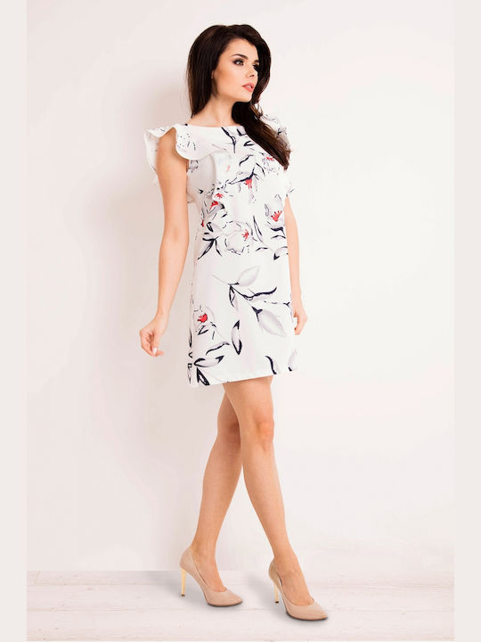 Infinite You All Day Mini Dress Beige Floral