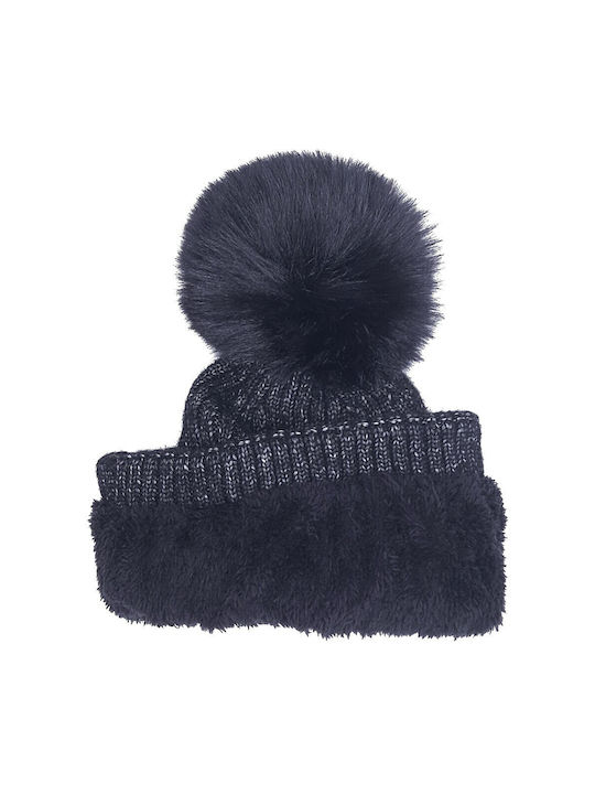 Kids Beanie Knitted Black