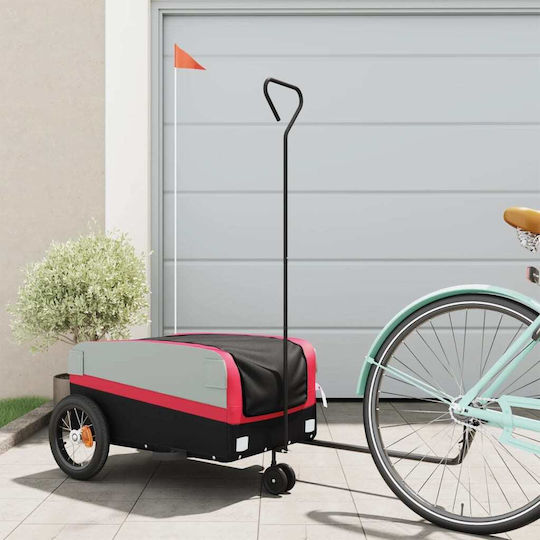 Vidaxl Anhänger Fahrradzubehör Schwarz Rot 30 Kilo Eisen