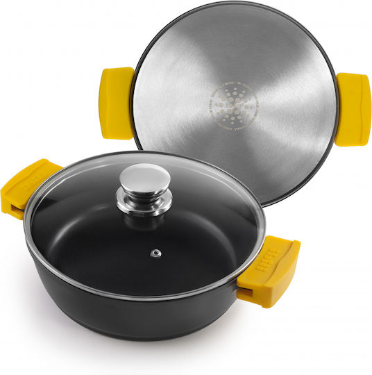 Ibili Flacher Topf aus Aluminium 32cm