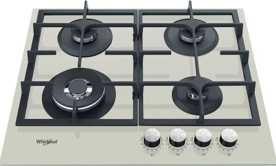 Whirlpool Εστία Υγραερίου Αυτόνομη 59x51εκ. Ασημί