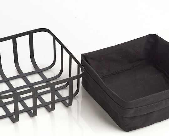 Zeller Fruit Bowl Metallic Black 22x22x9cm