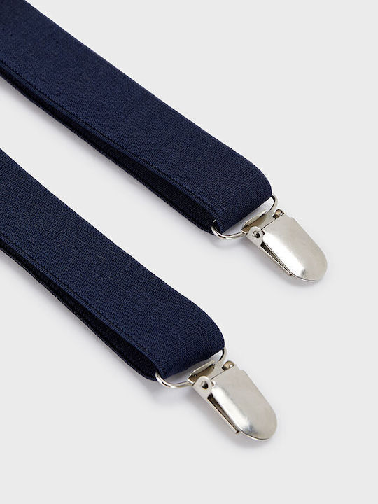 Mayoral Kids' Set Bow Tie with Suspenders Navy Blue