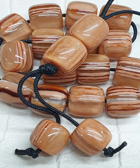 Roloi Komboloi Resin Worry Beads Brown 32cm