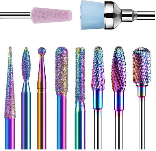 10pcs Storage Box Set Nail Drill Bit