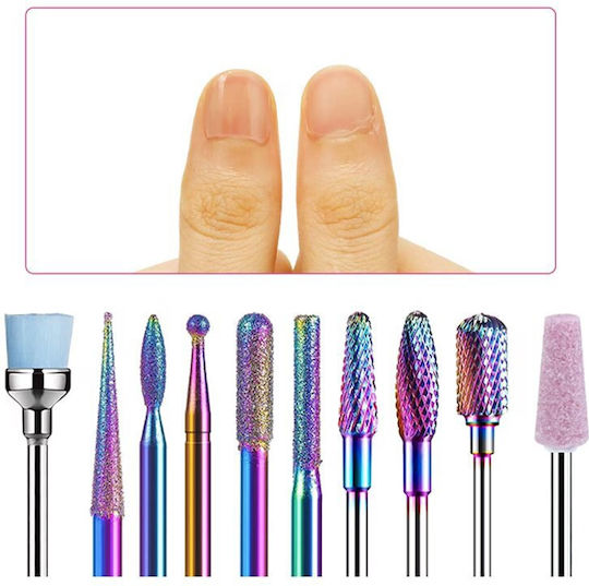 10pcs Storage Box Set Nail Drill Bit
