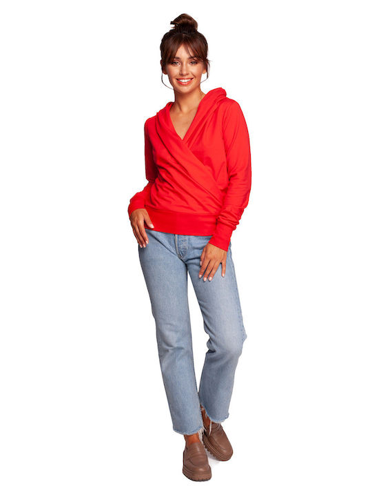 BeWear Women's Hooded Sweatshirt Red