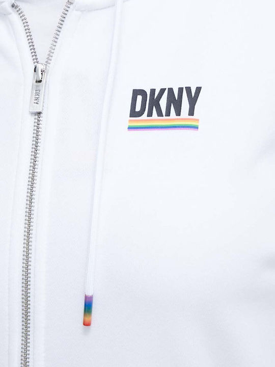 Women's Sweatshirt Jacket Hooded White