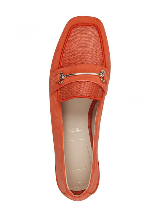 Women's Moccasins in Orange Color