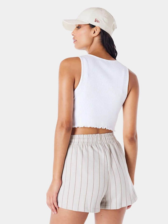 Hero  La Dodgers Mlb Lifestyle Women's Athletic Crop Top Sleeveless White