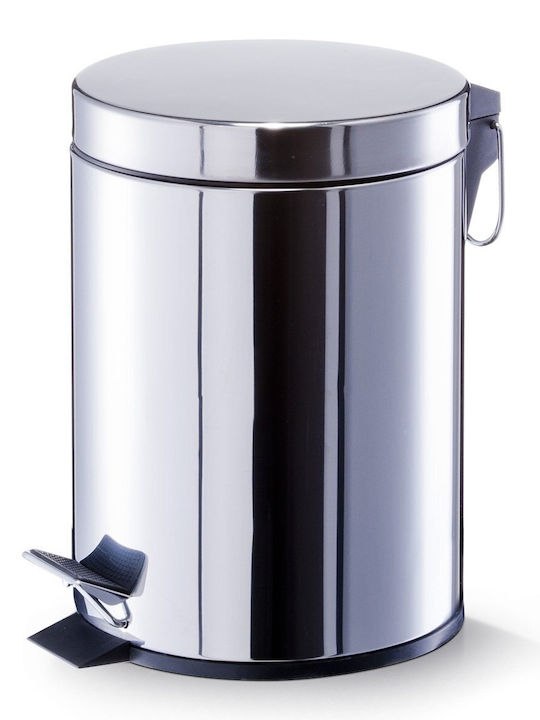 Zeller Inox Badezimmer Mülleimer 5Es Silber
