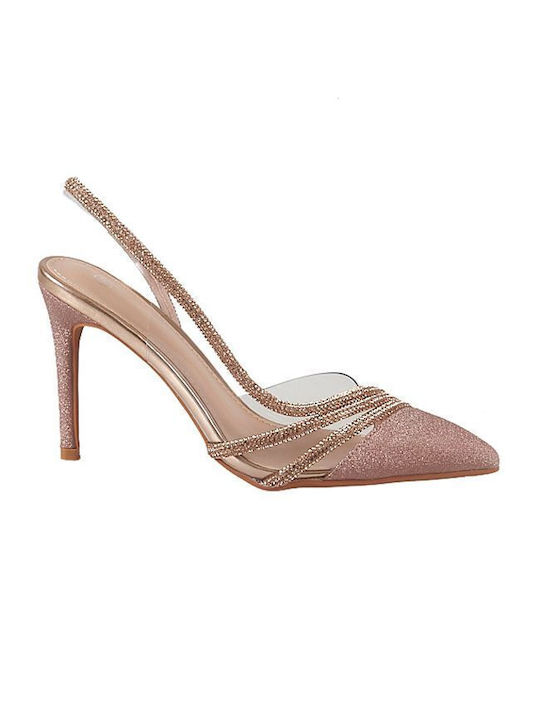 Elenross Pumps mit hohem Absatz Rosa