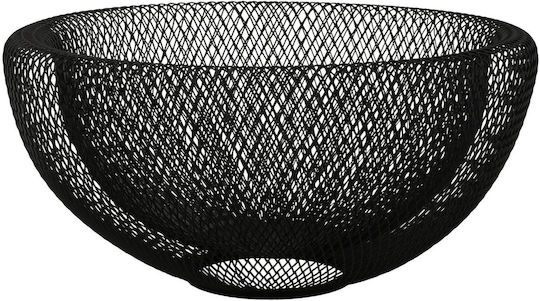 Excellent Houseware Fruit Bowl Metallic Black 26x12cm