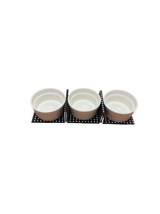 Excellent Houseware Bol de Servire Rotund din Porțelan Alb cu Diametru 10buc 3buc