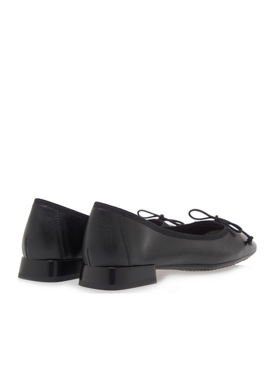 Leather Ballerinas Black