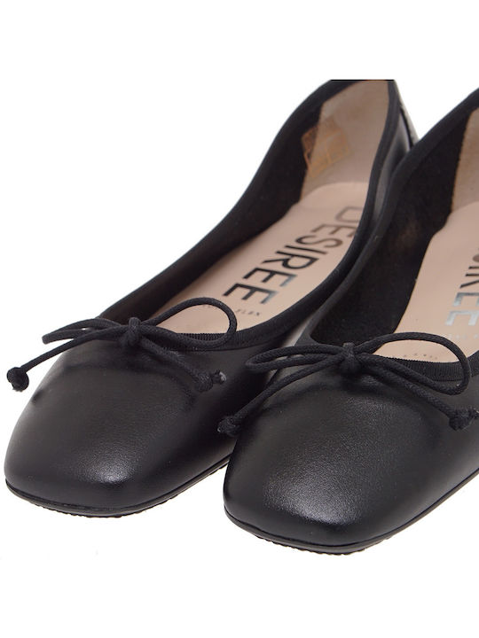 Leather Ballerinas Black